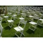 Folding natural wood garden chair, 180 kg