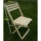 Folding natural wood garden chair, 180 kg