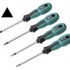 Triangle Screwdrivers, set of 4 screwdrivers with triangular-shaped tips, magnetic.