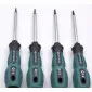 Triangle Screwdrivers, set of 4 screwdrivers with triangular-shaped tips, magnetic.