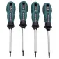 Triangle Screwdrivers, set of 4 screwdrivers with triangular-shaped tips, magnetic.