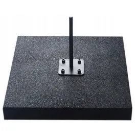 Flag base ground rubber plate 17 kg reinforced, 50 x 50 xm