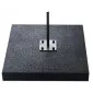 Flaggfot markplatta av gummi 17 kg 50 x 50 cm