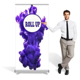 Roll-up 85 x 200 cm, image cassette, bag, custom print, eco-friendly 1440dpi