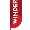 Reklamflaggor, beachflagga med mast och tryck på 220 x 70 cm