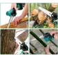 Chainsaw cordless with 2 batteries 2Ah 21V, Crosscut Saw 4, charger, bag, Kraft & Delle