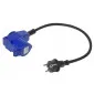 Adapter kabel 40 cm CEE till 230V, 3 x 1, 5 mm², camping