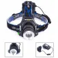 Pannlampa LED 800lm 300m Räckvidd Zoom 3 Lägen Vattentålig Aluminium 90° Vinkel (inkl. 2 laddbara batterier)