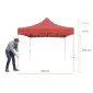 Professionellt Snabbtält 3 x 4.5m Aluminium A40H Premium PVC 320g/m² UV50+ EU, Plinth