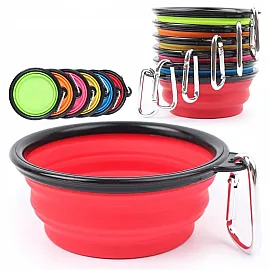 Compact food bowl for dogs / cats, foldable 1L