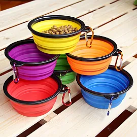Compact food bowl for dogs / cats, foldable 1L