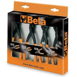 Lock Ring Pliers set 4 Pieces PVC Handles, BETA Tools