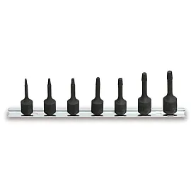 Cone Tapered Screw Extractor set 7 Pieces 1-10 mm 3/8 & 1/2 Square Drive BETA Tools