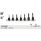 Cone Tapered Screw Extractor set 7 Pieces 1-10 mm 3/8 & 1/2 Square Drive BETA Tools