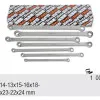 Ratchet Wrench set Flat Long 8 x 10 mm-22 x 24 mm, BETA