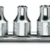 Socket set TORX E4-E16, 9 Pieces, 26 mm High Chrome, BETA