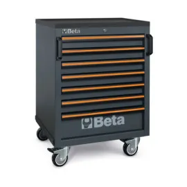 Verktygsvagn 7 Lådor ABS-Arbetsyta, Centrallås, C45PRO, BETA Tools