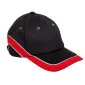 Baseball Caps, Black-Red L101030S, 12 Szt, CE, LAHTI