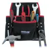 Tool Pouch with 2 Large and 6 Small Pockets, 3 Holders for Hammers and Pliers, Proline