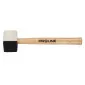 Rubber Mallet Black-Red 980g, Wooden Handle, Proline