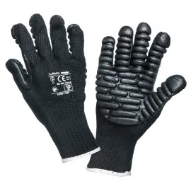 Gloves Anti-Vibration Black, L290110P, Card, 10 , CE, LAHTI