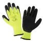 Gloves, Winter Latex-Coated Padded Protective Gloves, Black-Yellow, CE Certified, LAHTI