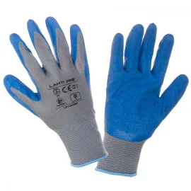 Gloves Latex Blue-Grey L210407P, 12 Pairs, 7 , CE, LAHTI