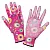 Garden and Household Gloves PU, Pink, Size 7-9, CE, LahtiPro