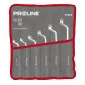 Offset Curved Ring Wrench set DIN 838, 6 x 7-30 x 32, Proline
