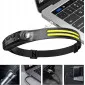 LED Headlight / Flashlight with Motion Sensor 900 lumen, Rechargeable USB-C