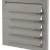 Ventilation Grille Exterior Gravity Louvre 250x250mm PVC Grey, Vents-Group