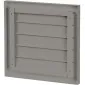 Ventilationsgaller Yttre Gravitationsjalusi 550x550mm PVC Grå, Vents-Group