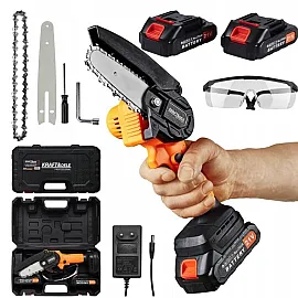 Chainsaw cordless with 2 batteries 2Ah 21V, Crosscut Saw 4, charger, bag, Kraft & Delle