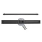 Floor drain, linear drain 60 cm with swivel drain pipe and high flow rate, Prina