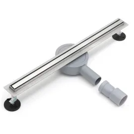 Floor drain, linear drain 70 cm with swivel drain pipe and high flow rate, Prina
