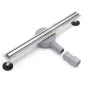 Floor drain, linear drain 60 cm with swivel drain pipe and high flow rate, Prina