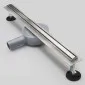 Floor drain, linear drain 60 cm with swivel drain pipe and high flow rate, Prina