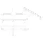 Floor drain, linear drain 60 cm with swivel drain pipe and high flow rate, Prina