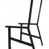 Stålben till Parkbänk, 2 st Svarta Pulverlackade, Sitthöjd 41 cm, Sittdjup 36 cm, Höjd 80 cm