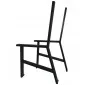 Steel legs for bench, 2 pieces, black powder-coated, seat height 41 cm, seat depth 36 cm, total height 80 cm