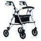 Lightweight rollator, seat, bag, max 120 kg, indoor and outdoor use, silver, Homcom