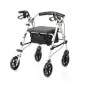 Lightweight rollator, seat, bag, max 120 kg, indoor and outdoor use, silver, Homcom