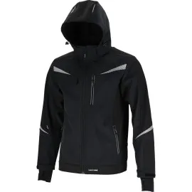Softshell-Jacka med hood, svart, CE, LAHTI