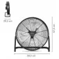 Trumfläkt Industrifläkt 50 cm 120W 6562 m³/h 360° Justerbar Metall, Trotec