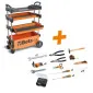 Foldable Outdoor Tool Cart, 100 Tools, Central Lock, Rolling, BETA Tools