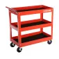 Tool Cart 3 Shelves 200 kg Load Capacity, Steel 2 mm, Rubber Mats, Brake, 73 x 38 x 76 cm, Proline