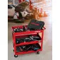 Tool Cart 3 Shelves 200 kg Load Capacity, Steel 2 mm, Rubber Mats, Brake, 73 x 38 x 76 cm, Proline