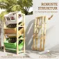 3-Tier Beverage Crate Shelf, Wooden Rack, Outsunny