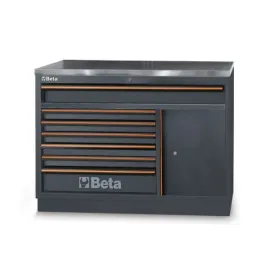 Fast Verktygsmodul med 7 Lådor och Rostfri Arbetsbänk, BETA Tools