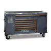 Workshop Cart 7 Drawers Stainless Steel Surface, Rolling Workstation with Waste Bin, BETA Tools